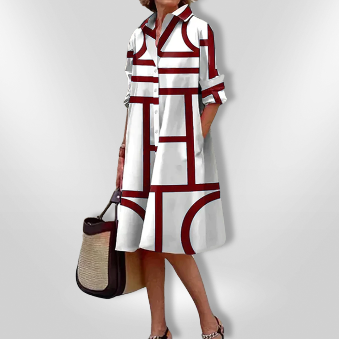 HELENA Midi Shirt Dress – Modern, Effortless & Flattering